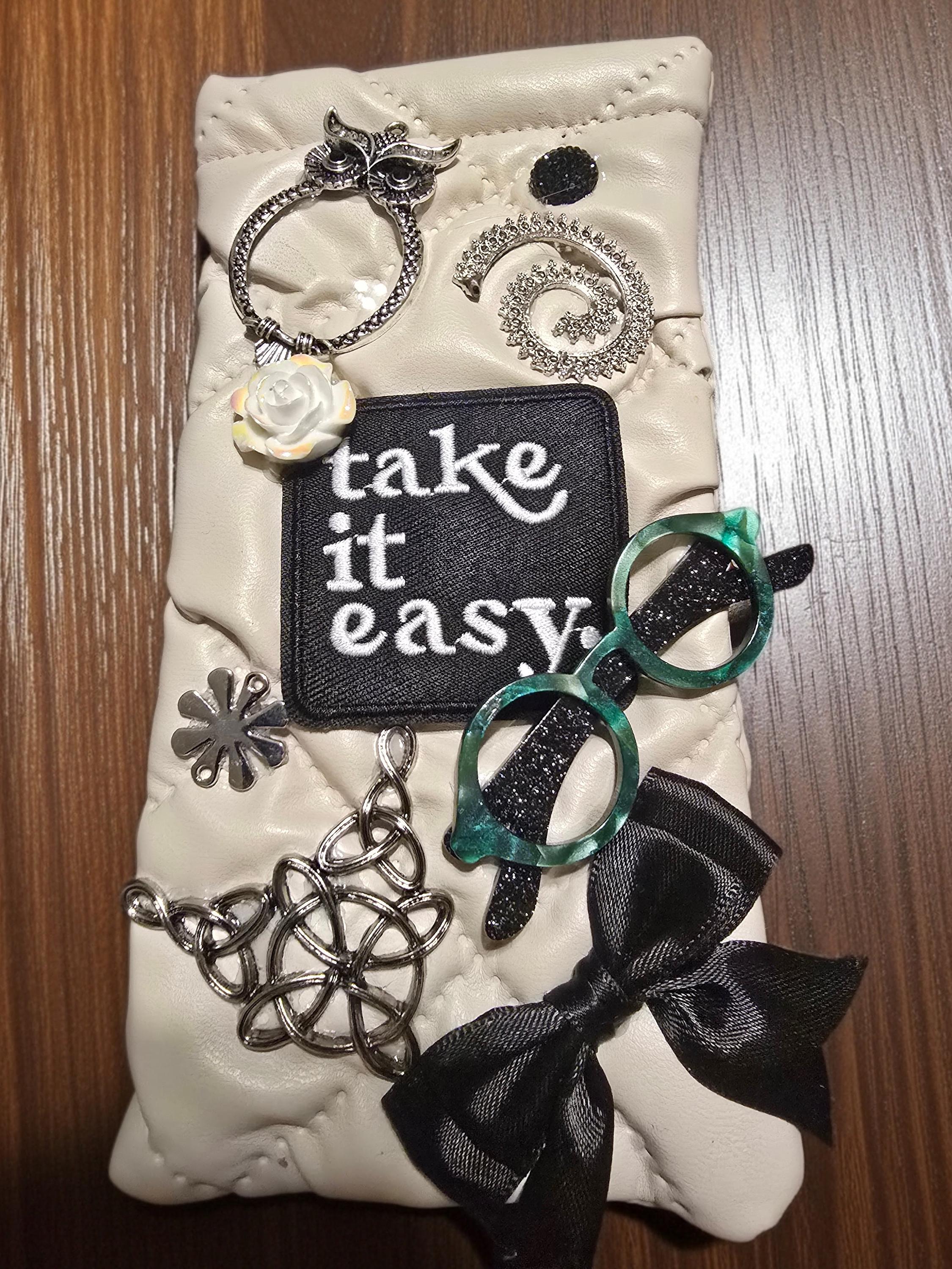 Embellished Motivational Eyewear Pouch