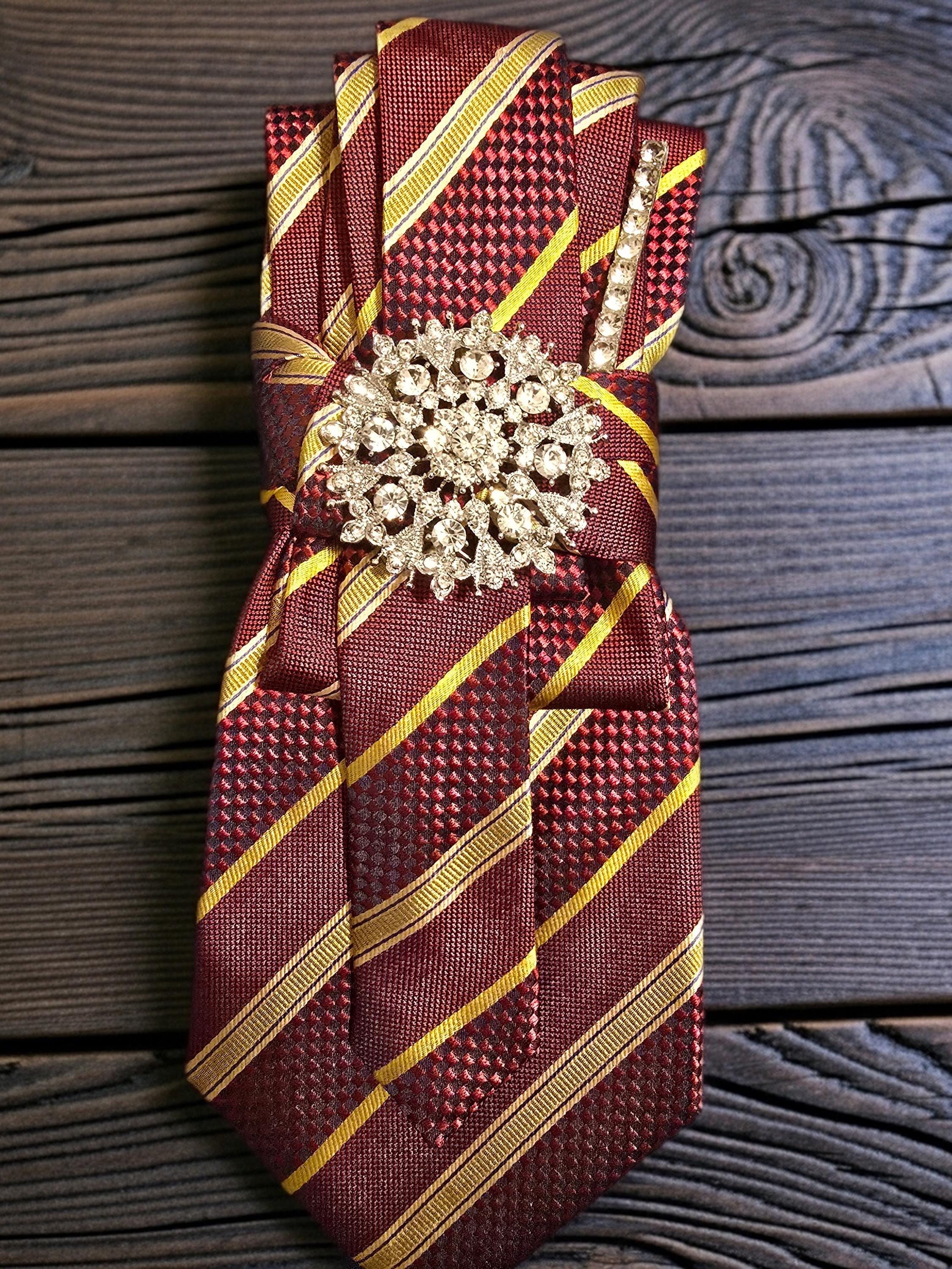 African Inspired Embellished Custom Tie for Women