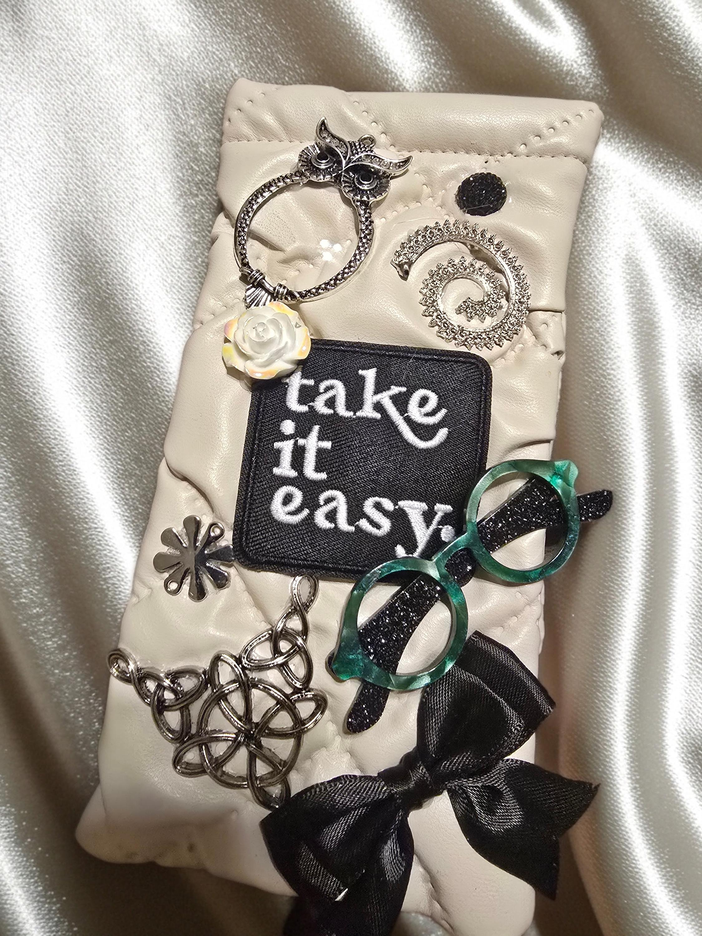 Embellished Motivational Eyewear Pouch