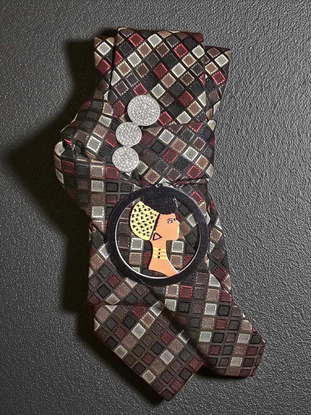 African Inspired Embellished Custom Tie for Women