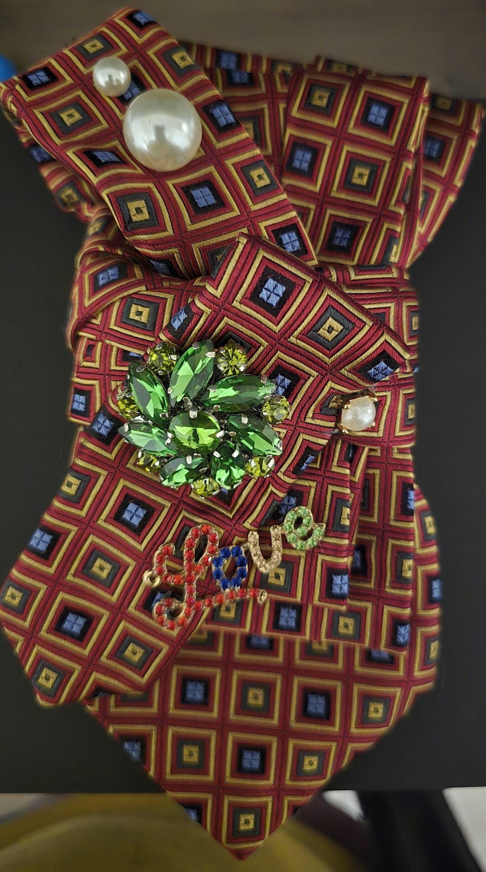 African Inspired Embellished Custom Tie for Women