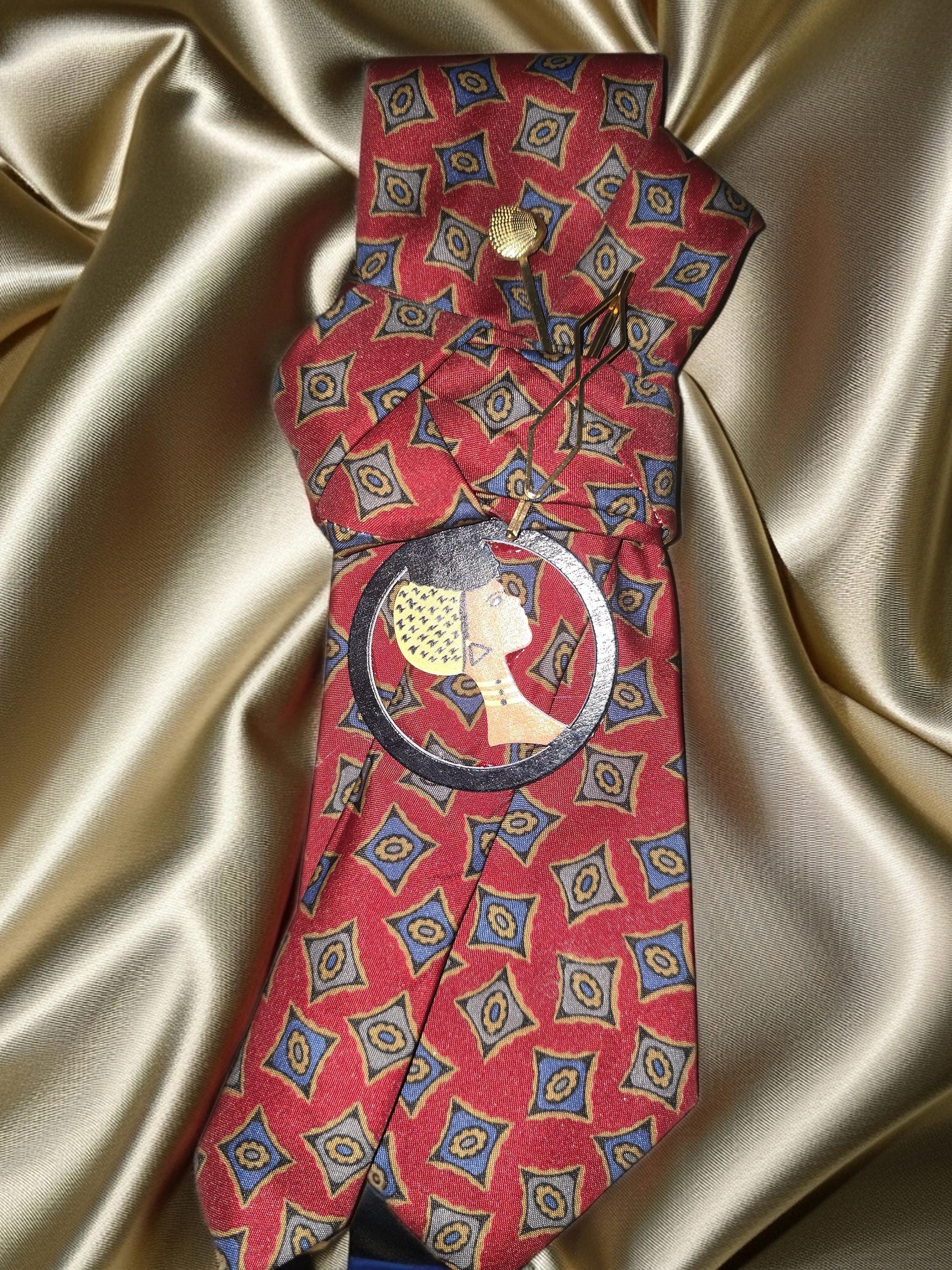 African Inspired Embellished Custom Tie for Women