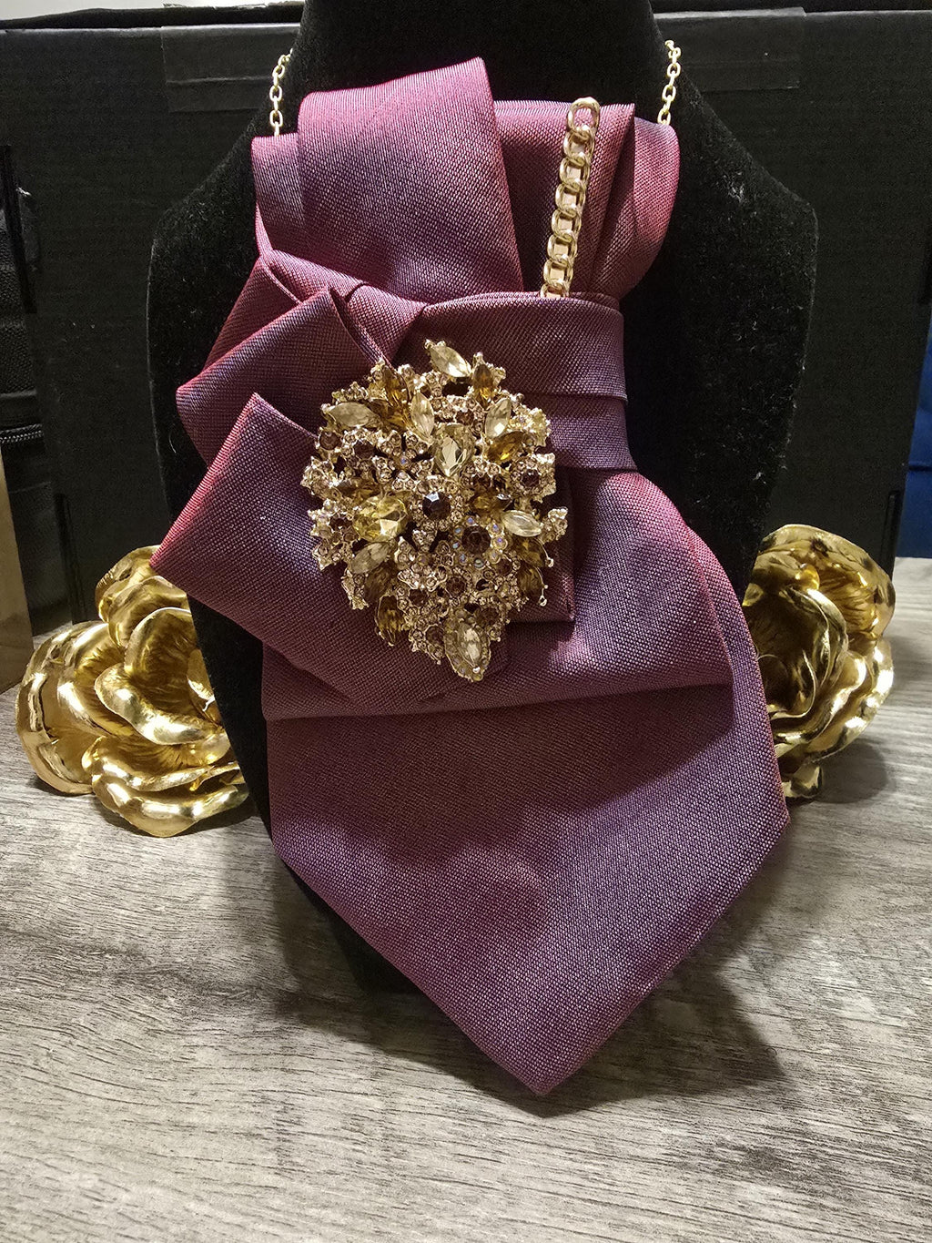 Iridescent Embellished Custom Tie for Women