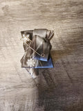 Brown and Gray "mini" Embellished Custom Tie for Women