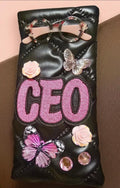 Embellished Motivational Eyewear Pouch