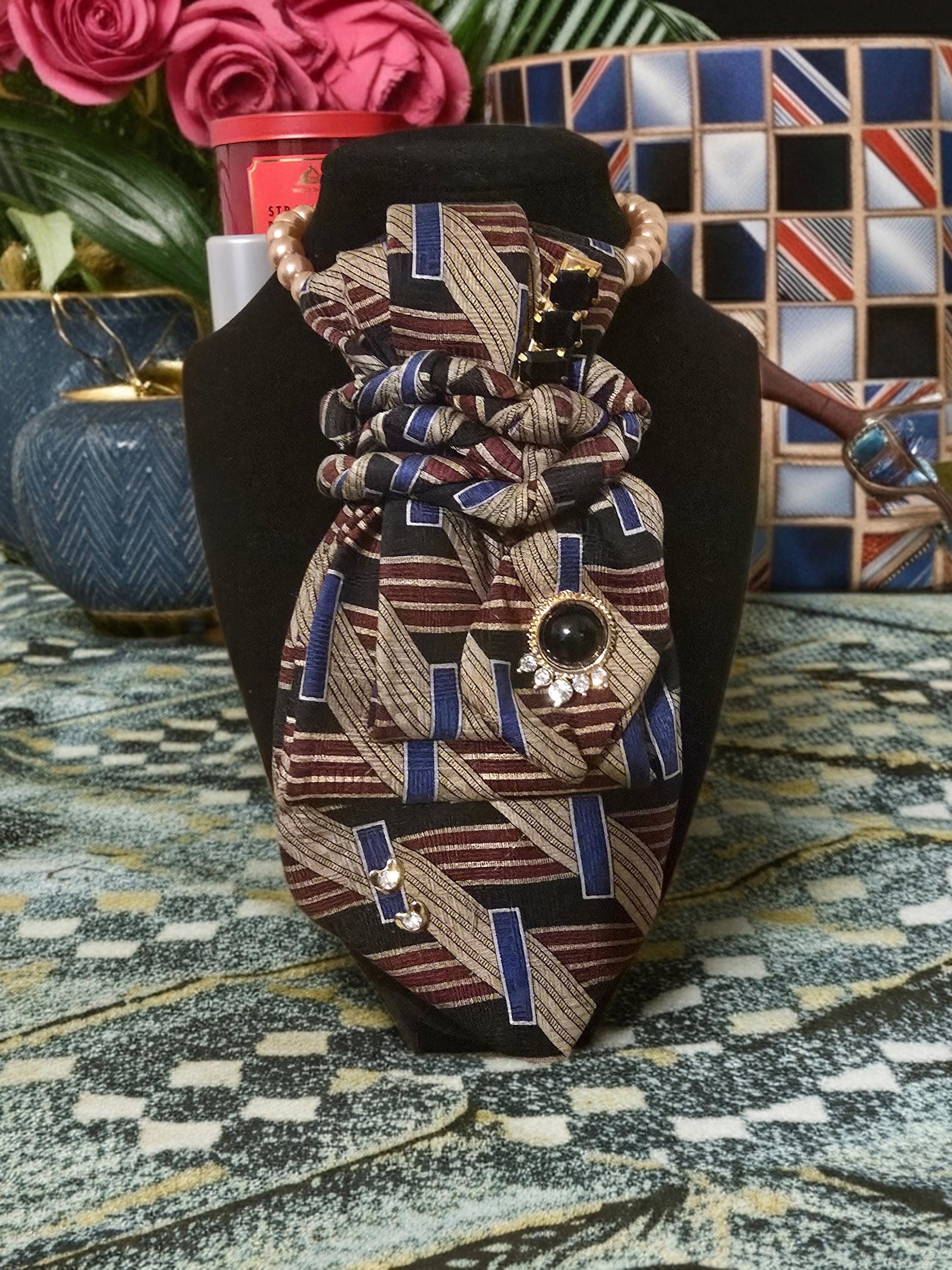 Tribal Inspired Embellished Custom Tie