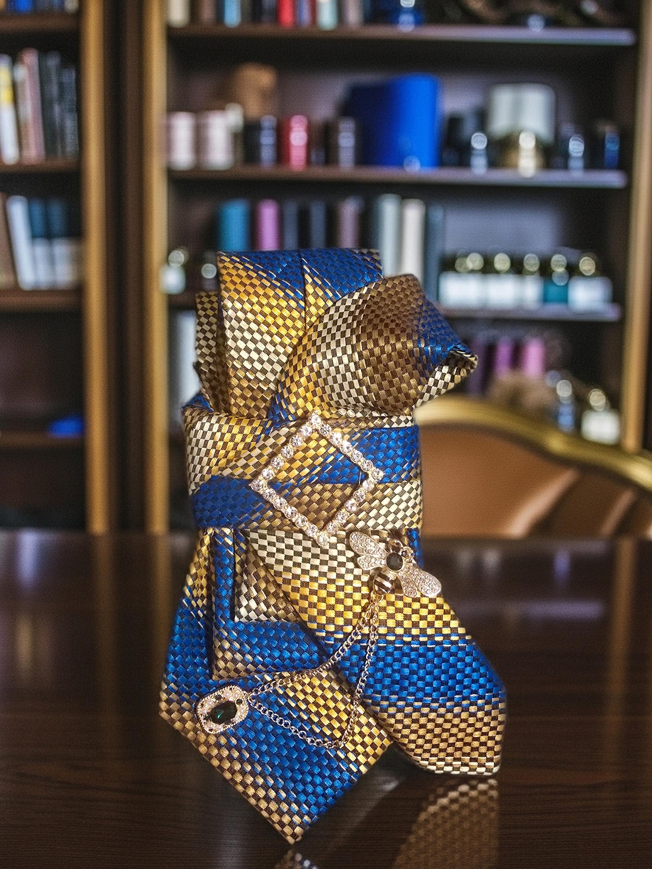 African Inspired Embellished Custom Tie for Women