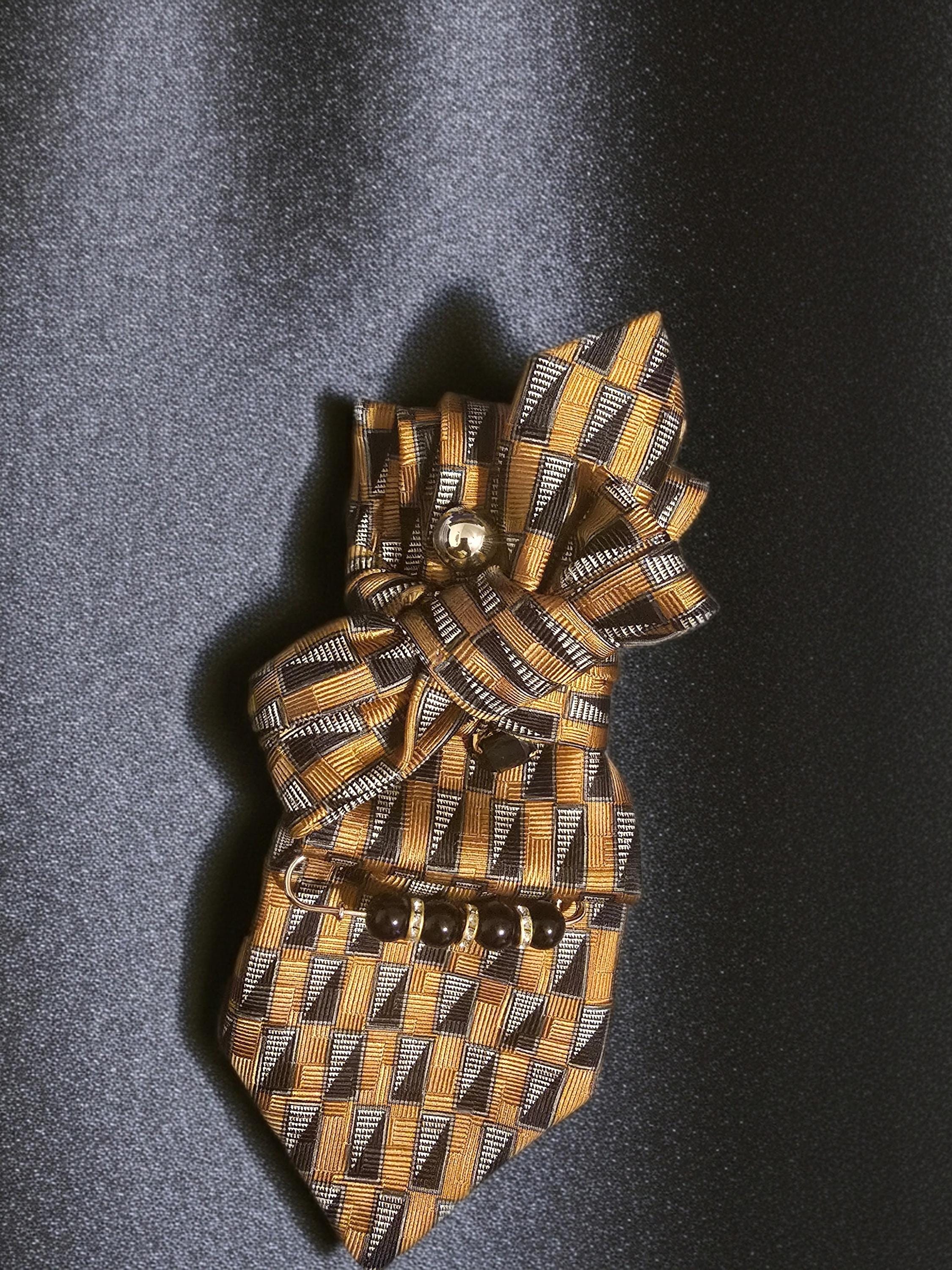 African Inspired Embellished Custom Tie for Women