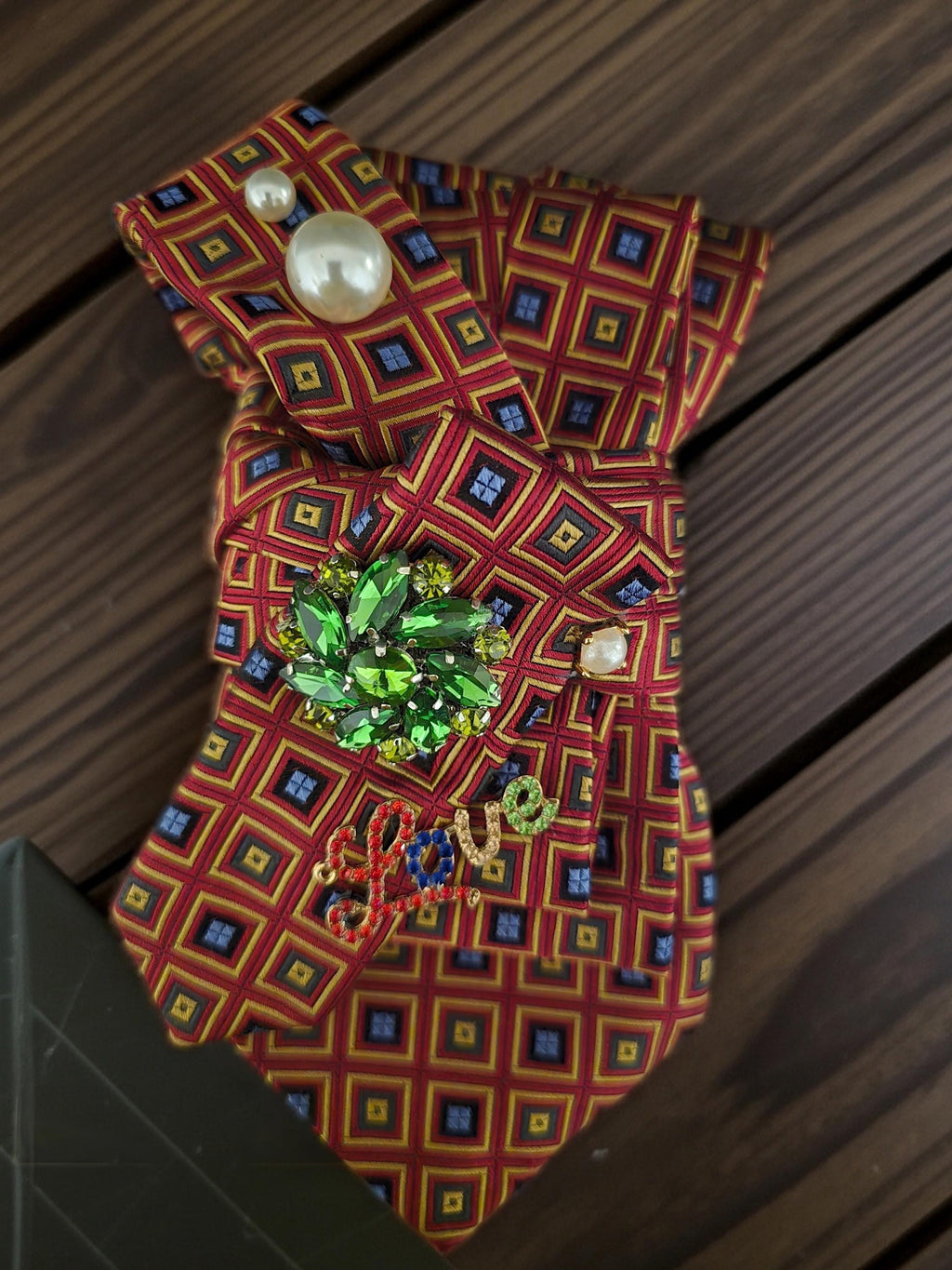 African Inspired Embellished Custom Tie for Women