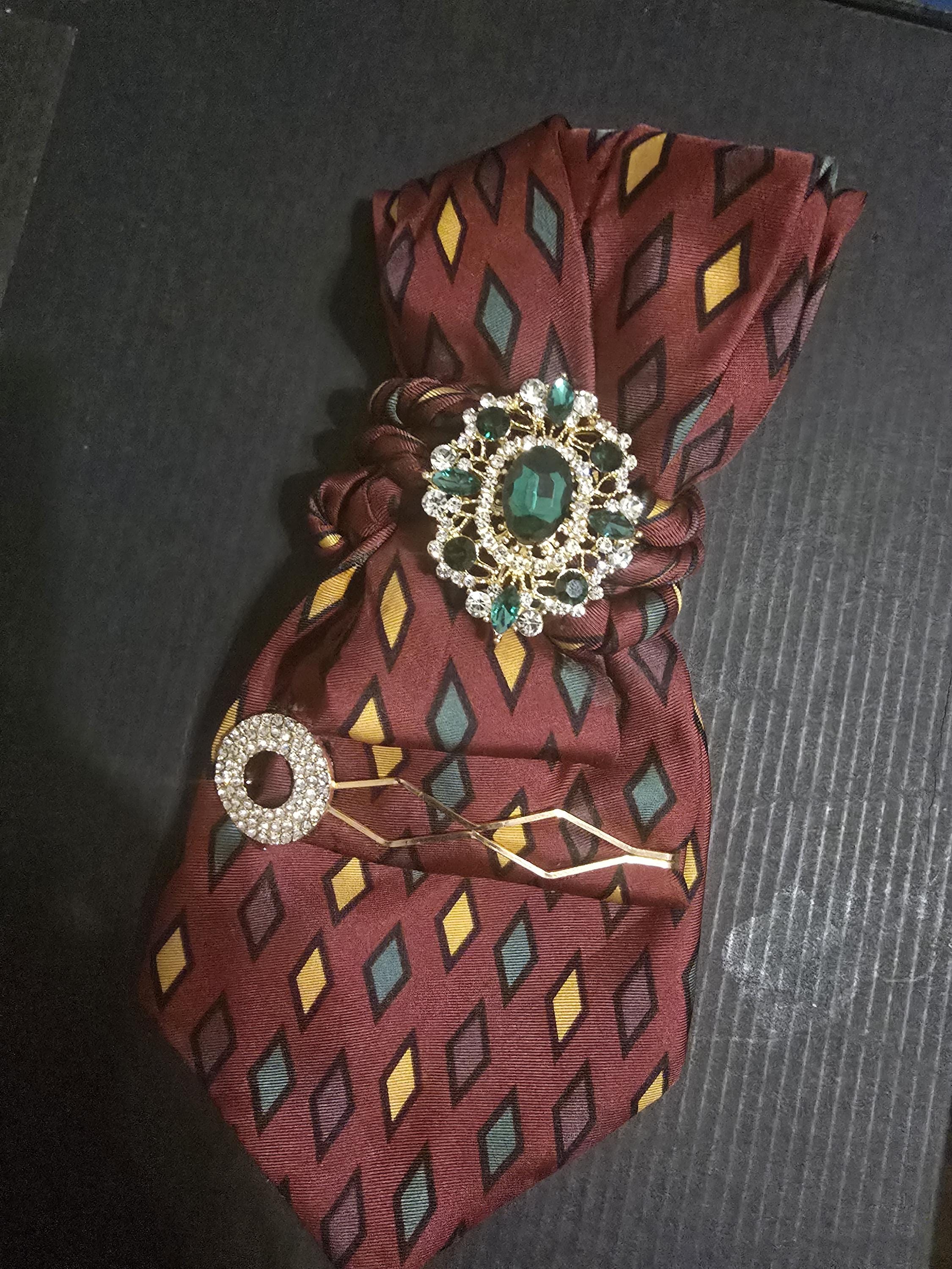 African Inspired Embellished Custom Tie for Women