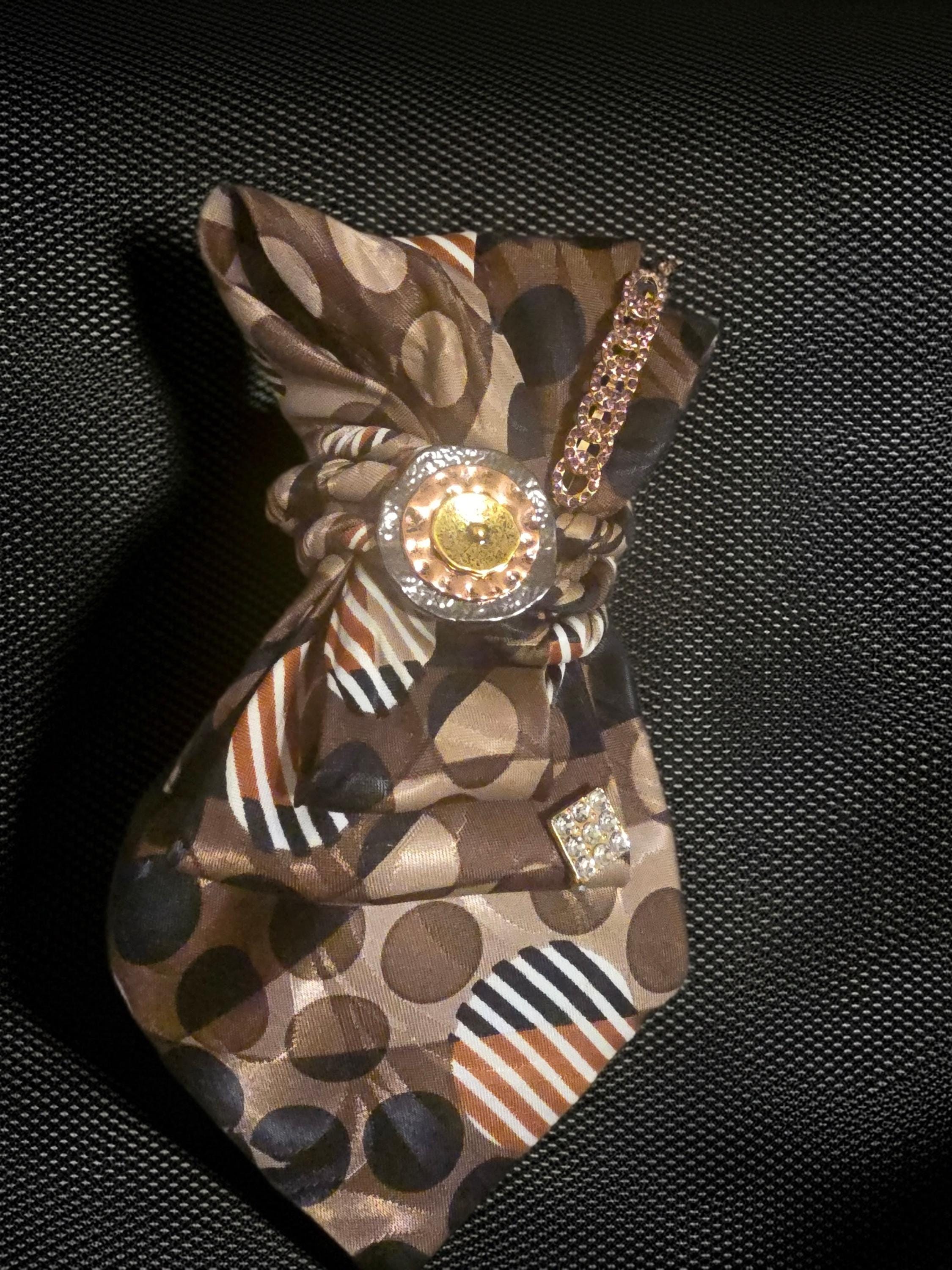 African Inspired Embellished Custom Tie for Women